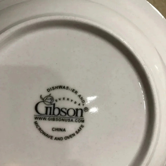 4 Gibson Designs Embossed Fruit Design 8 1/8" White Soup Salad Cereal Pasta Bowl - Picture 3 of 7